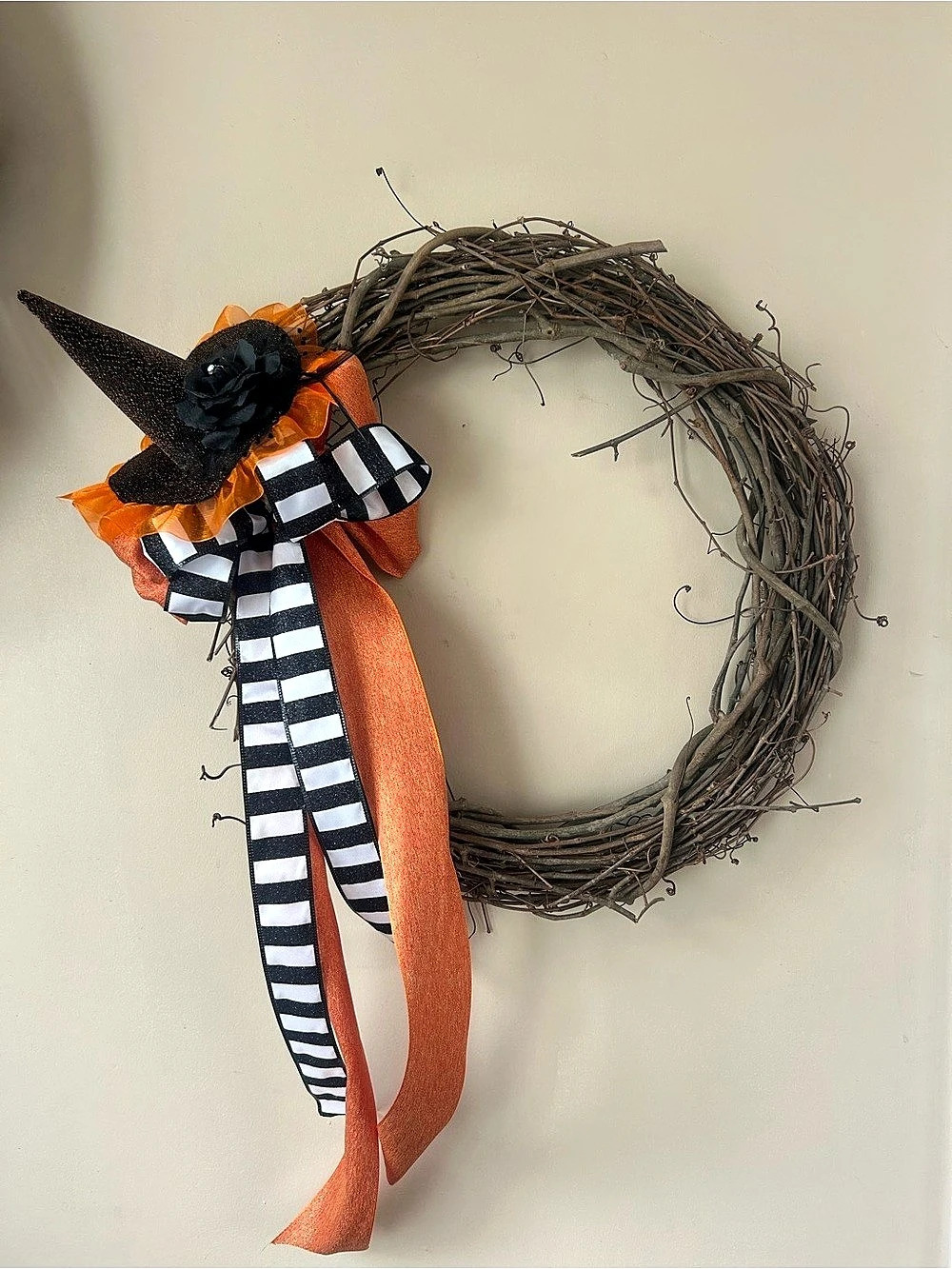 Halloween Witch Hat Wreath
